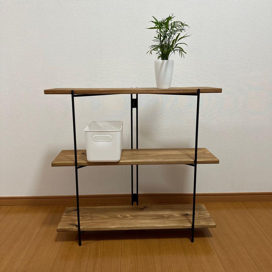 アイアンシェルフ　アイアンラック　折り畳みラック　什器　飾り棚　観葉植物棚