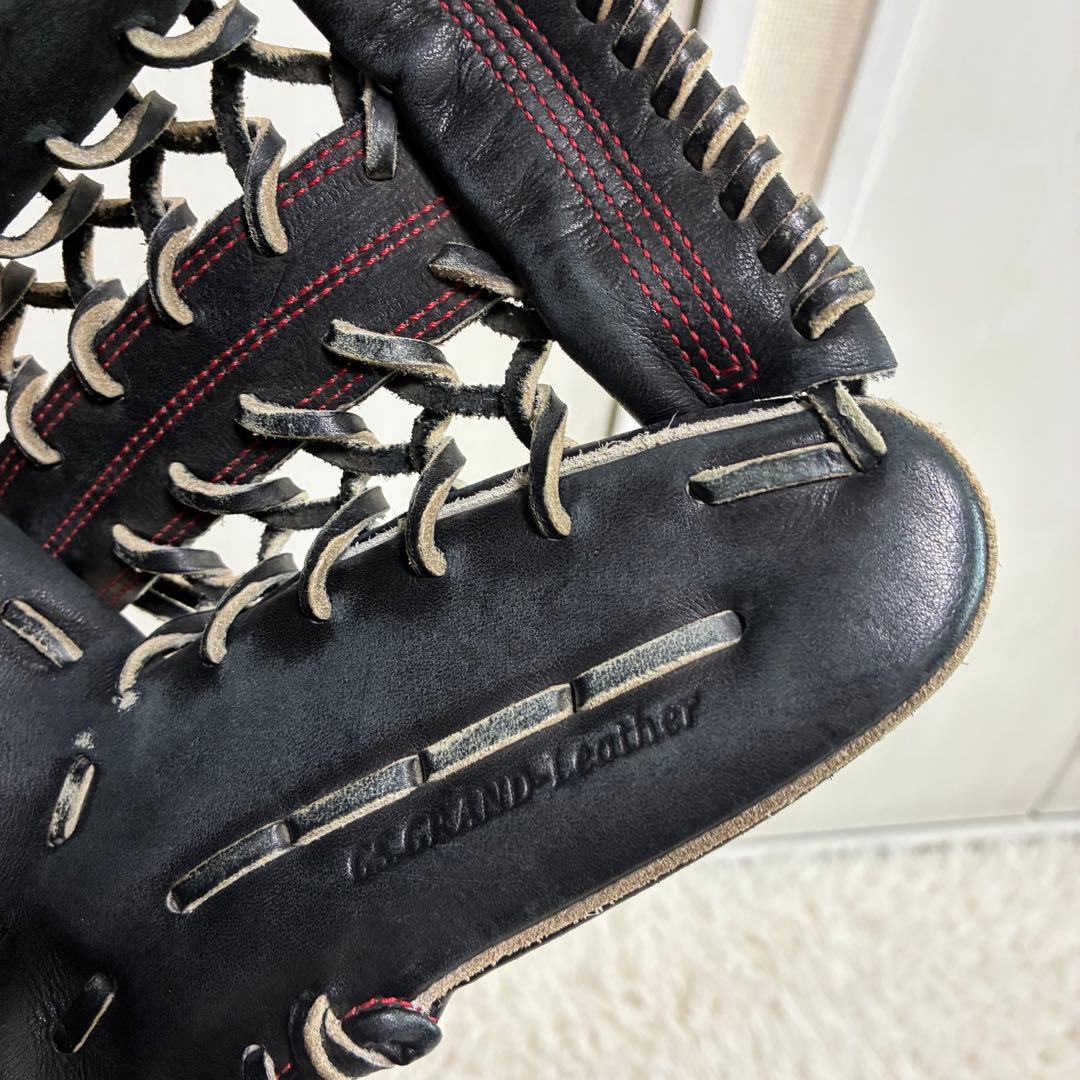 アシックス　グローブ　硬式　外野　左利き　黒