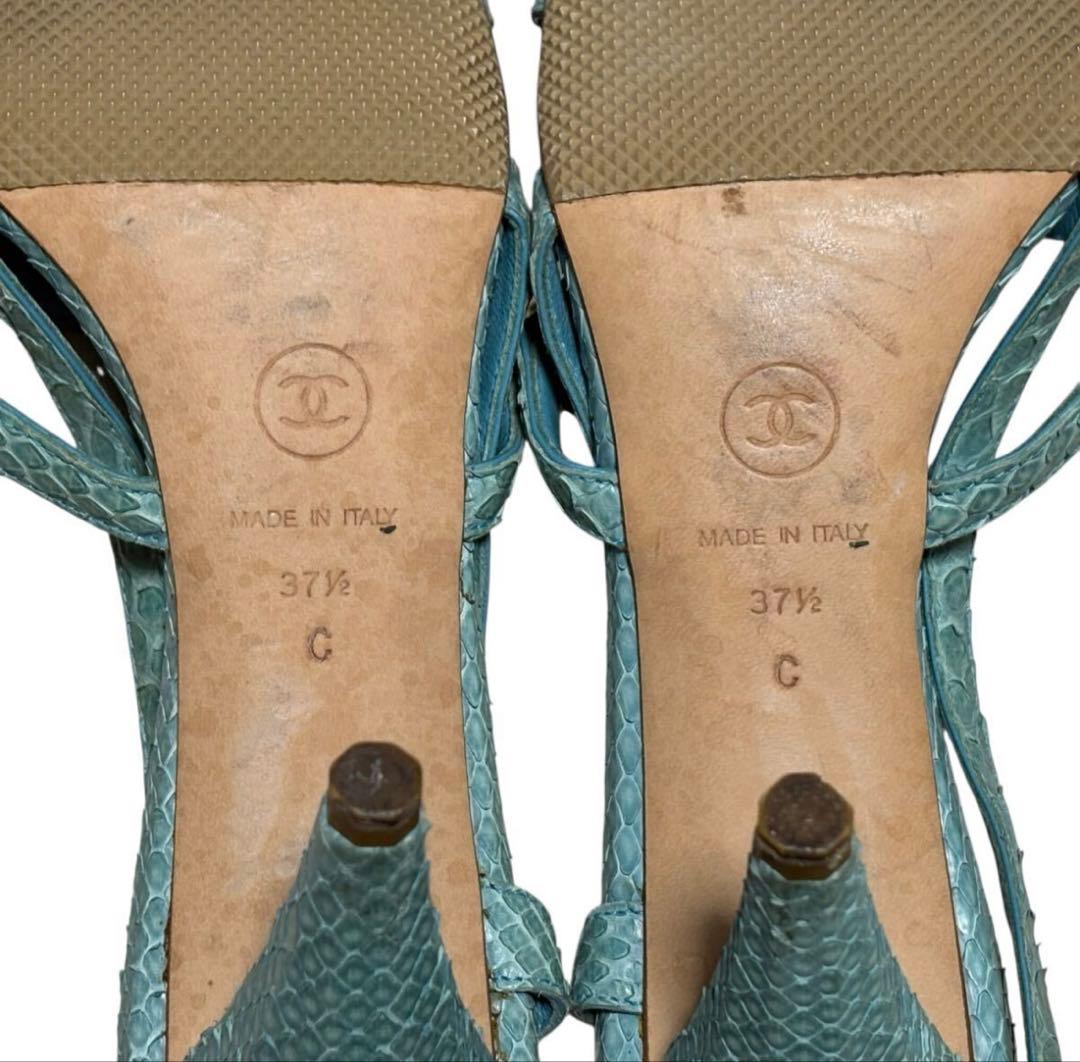 CHANEL シャネル ココマーク スタッズ サンダル 37 1/2