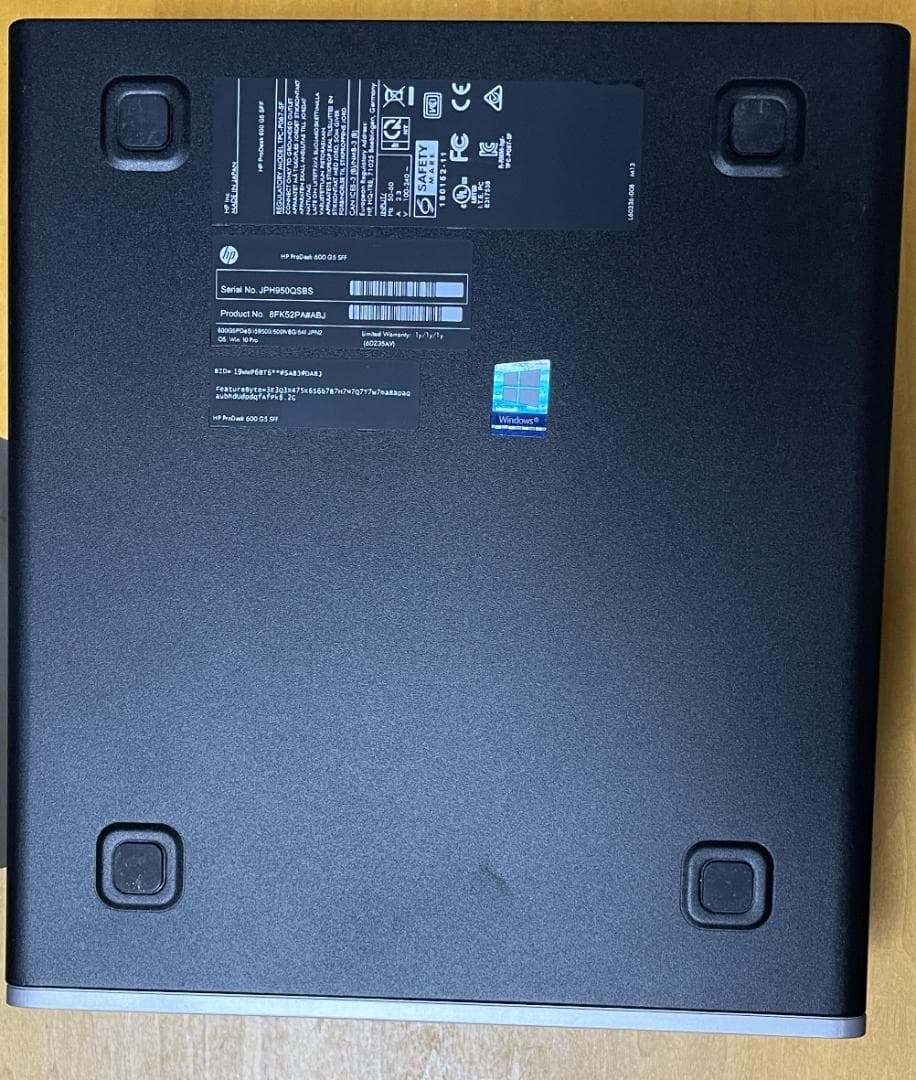 Windowsデスクトップ ProDesk600G5SFF i5-9500/NVMe256GB/16GB