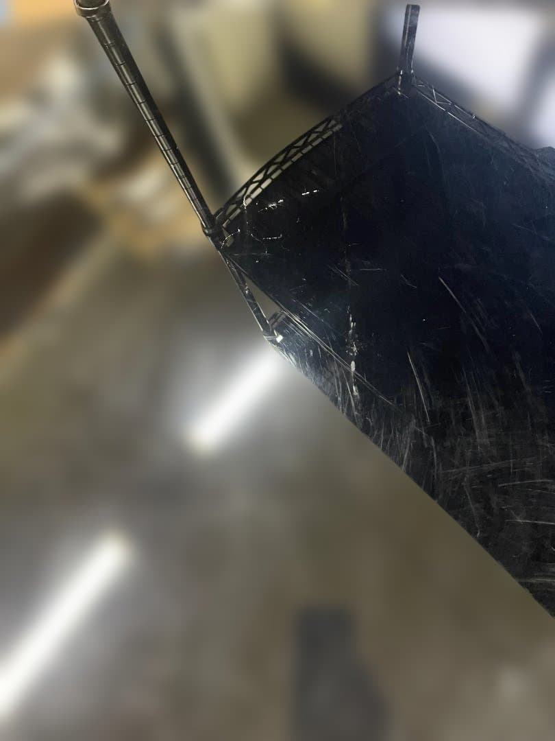  ERECTA 3方クロスバー黒アクリル板×３※ポール天キャップ１個無し