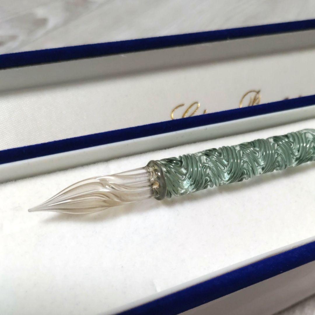 未使用品(テグスつき)佐瀬勇さん作ガラスペン/佐瀬工業所①