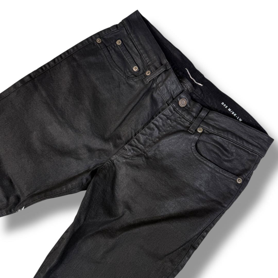 極美品 サンローランパリ エディ期 2014 コーティング デニムパンツ 黒