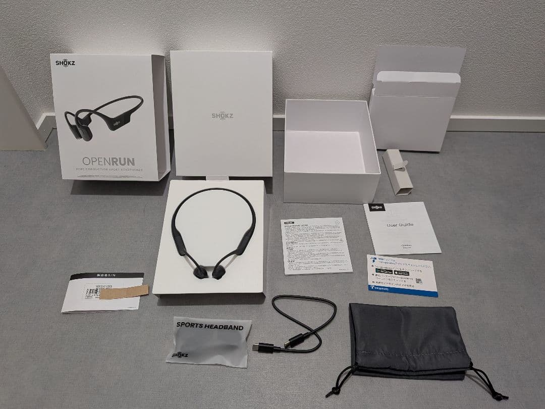【開封済】SHOKZ OPENRUN ブラック USB充電モデル