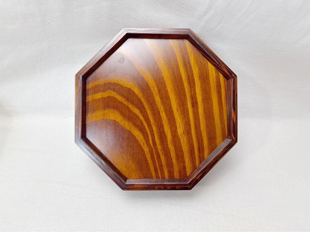 茶道具 上杉満樹作 木製 松摺漆八角喰篭 見返し唐松蒔絵 共箱