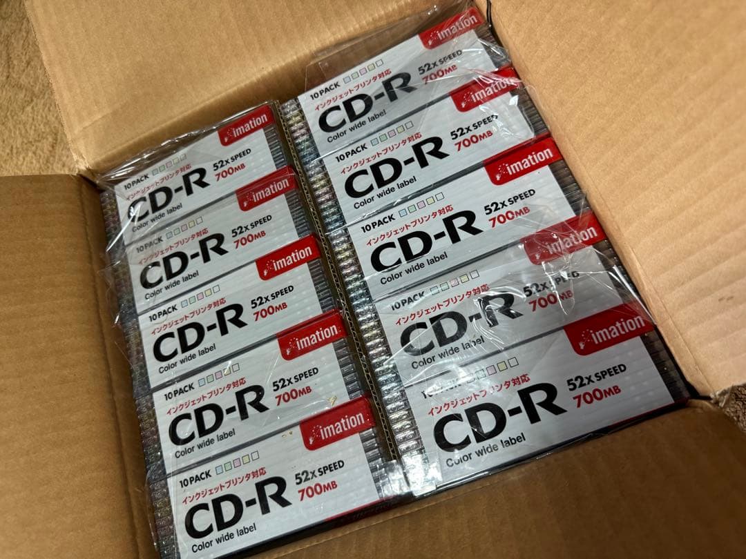 100本　imation CD-R 700MB 10枚セット✖️10