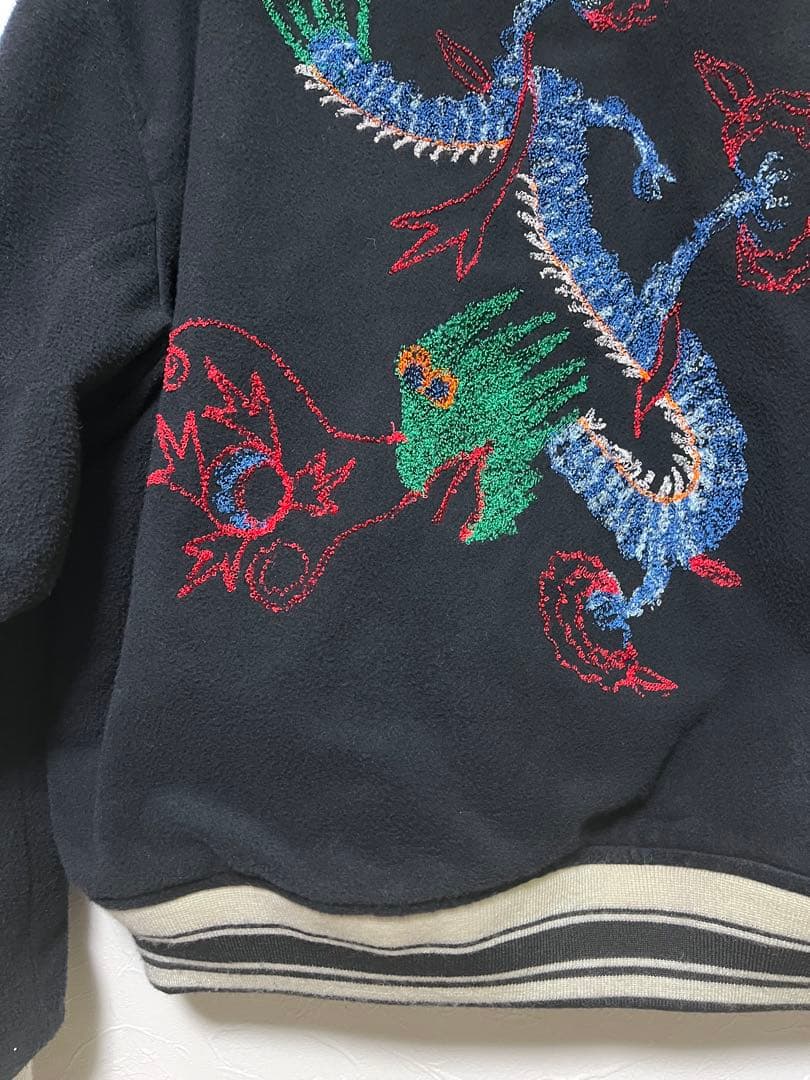 ドラゴン刺繍スカジャン 黒　gotohollywood サイズ02