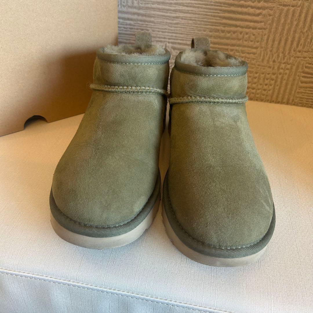 【美品】UGGアグ☆CLASSIC ULTRA MINI ムートンブーツ 23
