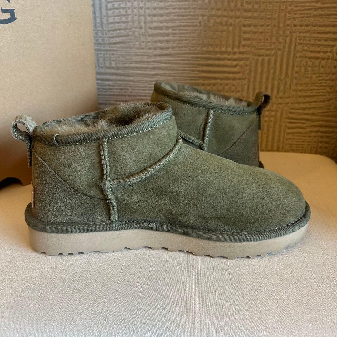 【美品】UGGアグ☆CLASSIC ULTRA MINI ムートンブーツ 23