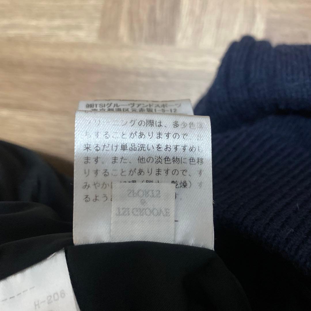 パーリーゲイツ♡ニットジップジャケット♡蓄熱♡ネイビー♡蛍光イエロー♡M