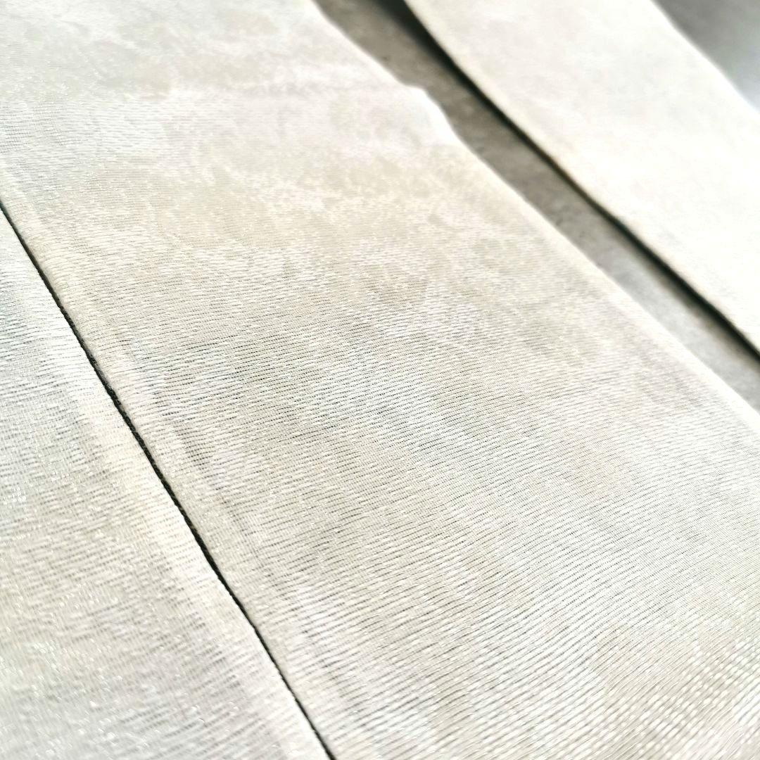 【一点物×一生モノ】正絹 紋紗の半幅帯 リバーシブル 水色 グレー 涼しげ