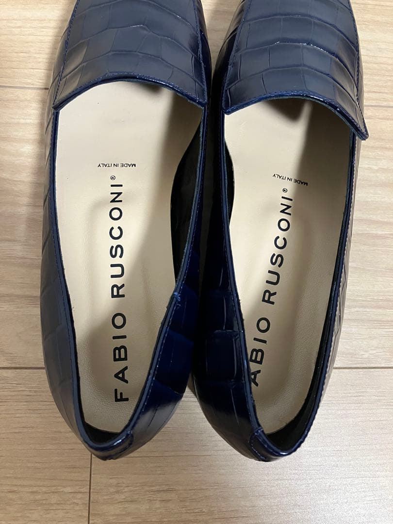 【新品未使用】FABIO RUSCONI ネイビー ローファー size38
