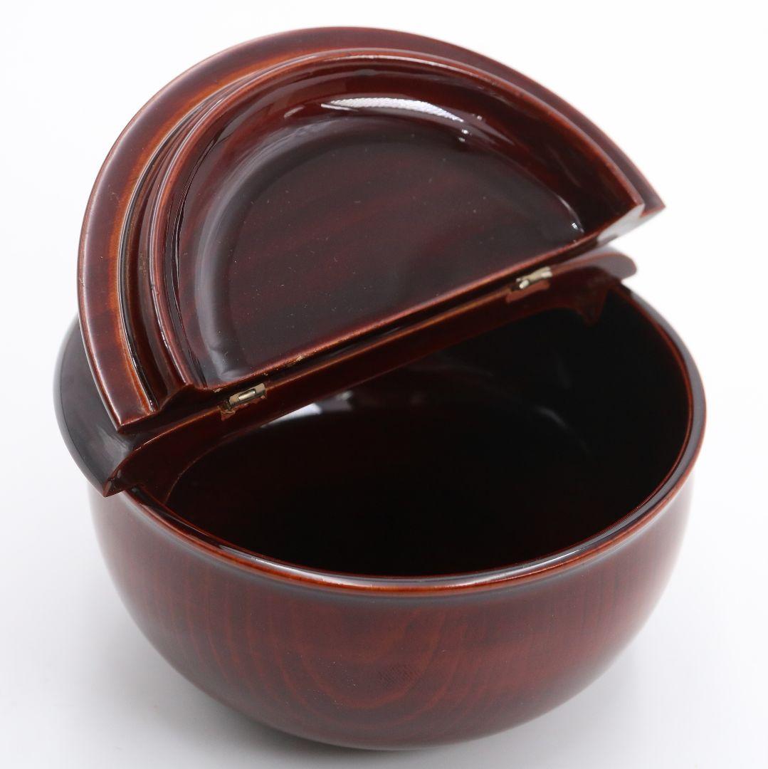 中谷秀斎作 老松 薄茶器 溜真塗 山中塗 茶道具 共箱　V986