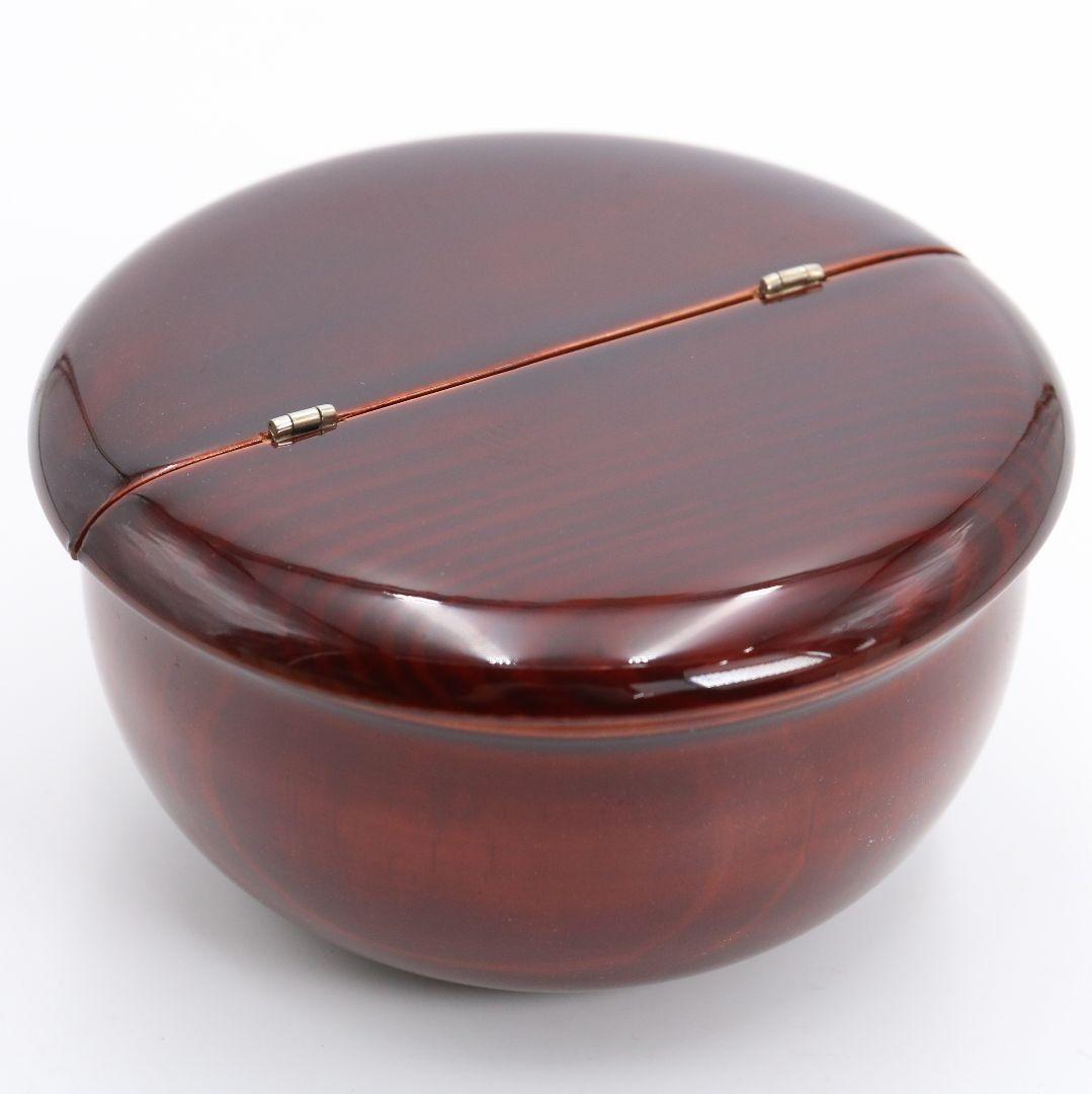 中谷秀斎作 老松 薄茶器 溜真塗 山中塗 茶道具 共箱　V986