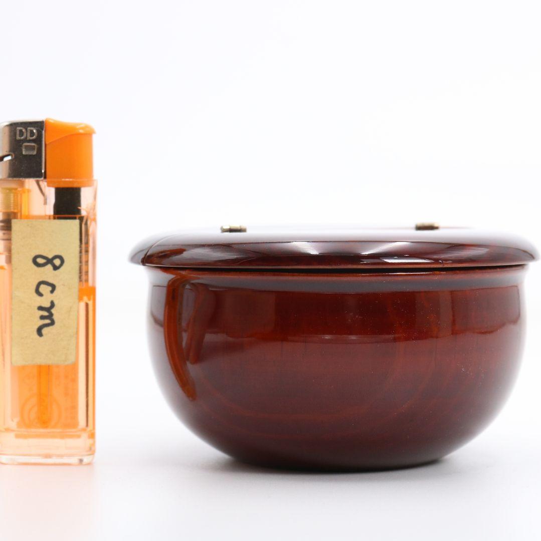 中谷秀斎作 老松 薄茶器 溜真塗 山中塗 茶道具 共箱　V986