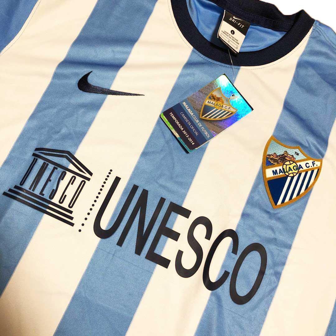 新品未使用 NIKE 2013-14 マラガCF ユニフォーム 水色 白 L