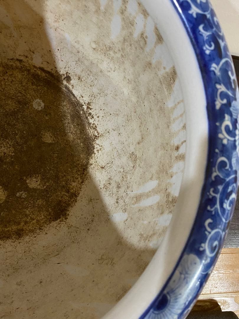 手描き火鉢　鳳凰図柄　美品