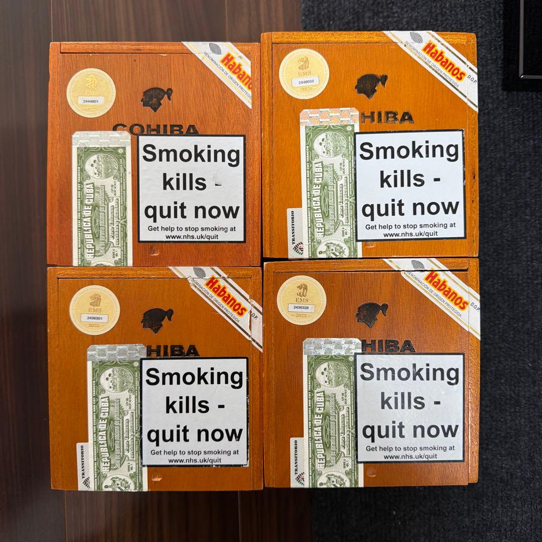 COHIBA 葉巻木箱（空箱）✖️4個セット