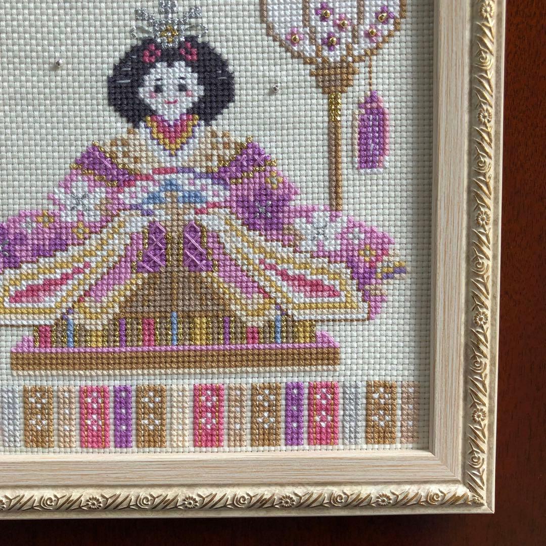 ホビーラホビーレクロスステッチ　完成品〈雛人形とつるし飾り〉