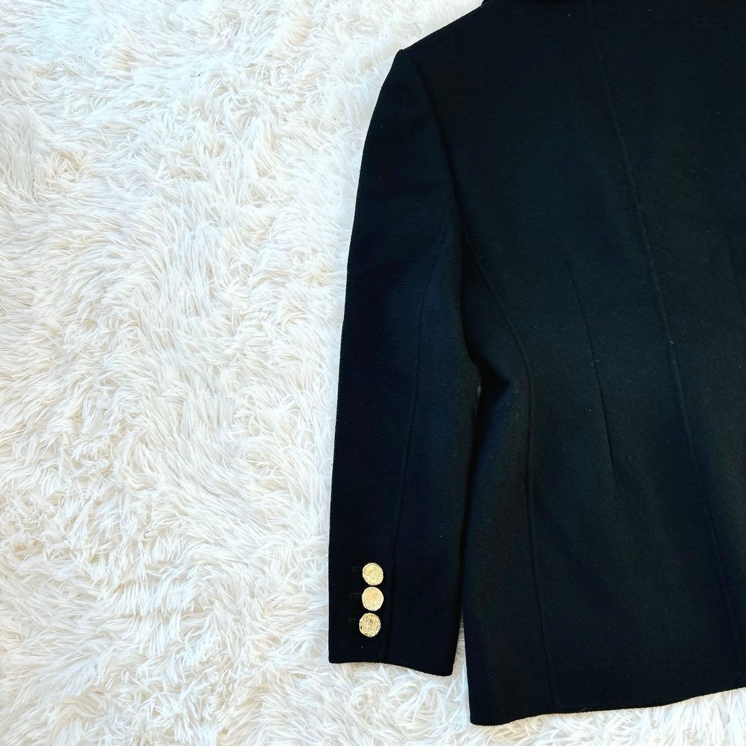 イブサンローラン　ウールカシミヤダブルフェイスジャケット　YSL刻印ボタン