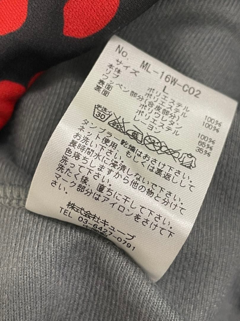 14767.2 MARK & LONA 赤×黒　長袖シャツ　サイズL