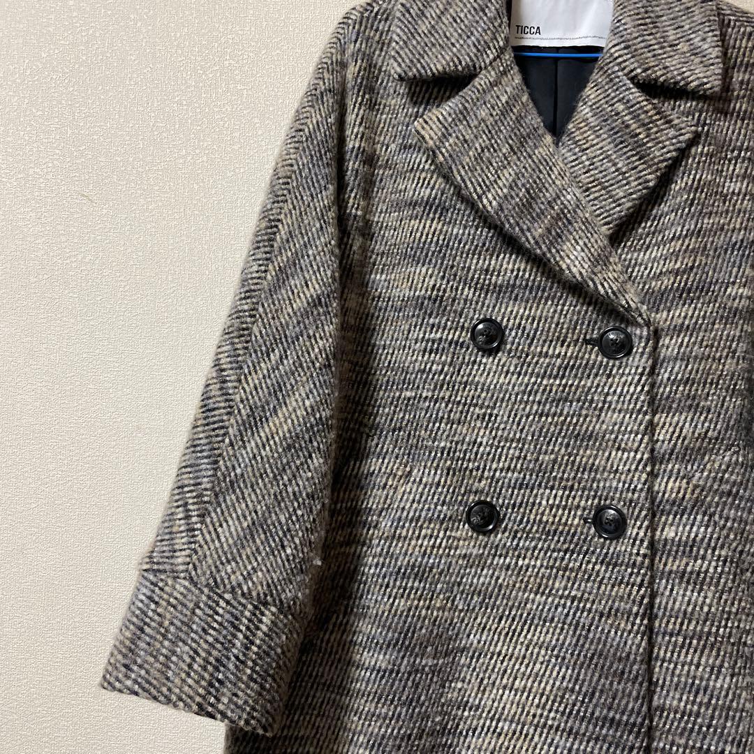 再　再　お値下げしました。TICCA ダブルブレスト ウールコート