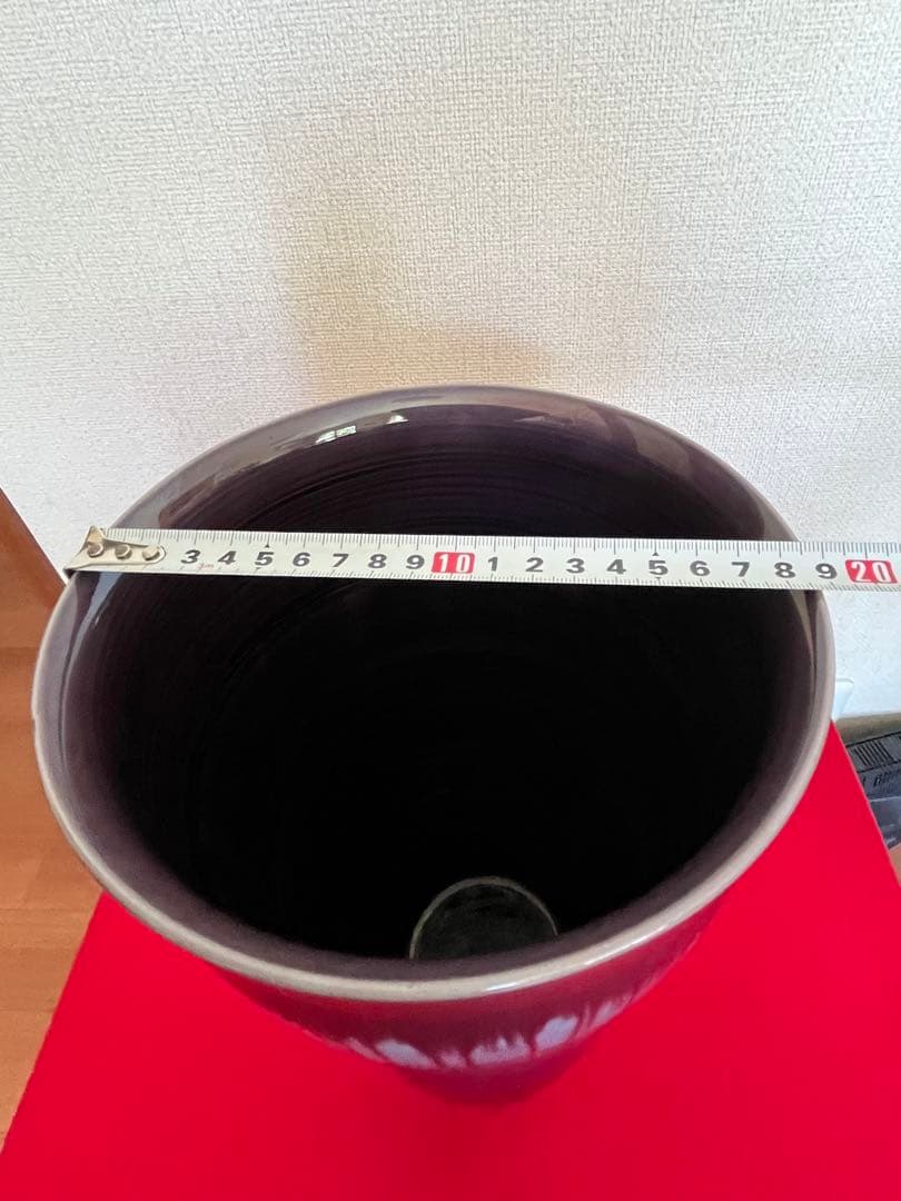 【特大】人間国宝 三代 徳田 八十吉 (正彦) 極上作 彩釉花器 共箱 T279