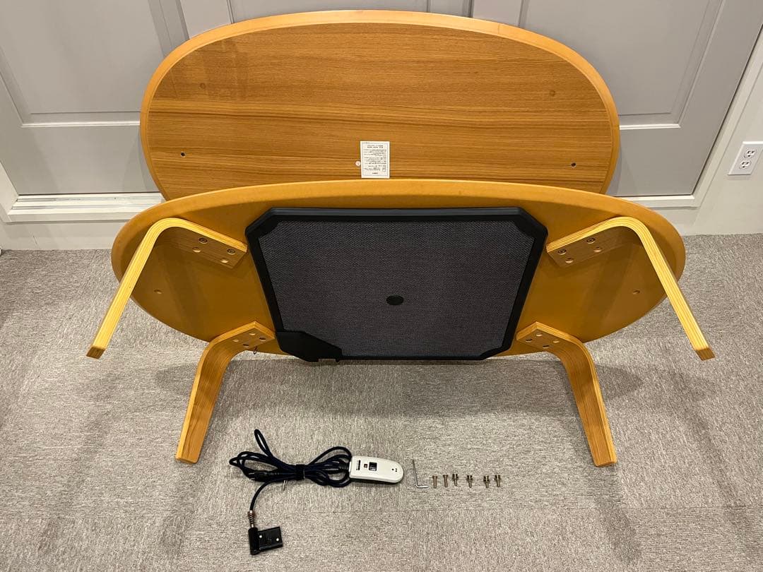 【廃番】無印こたつ　大　オーバル型　ローテーブル　タモ材