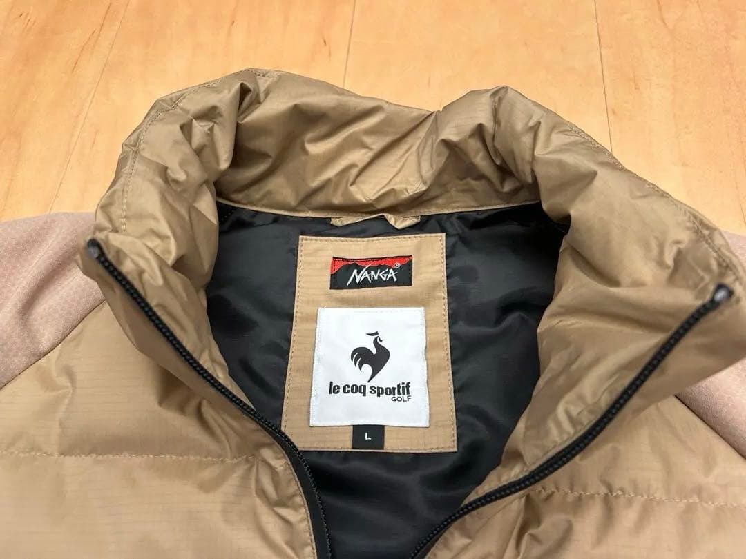 ナンガ、ルコックコラボ　ゴルフウェア ダウンジャケット ベージュ系