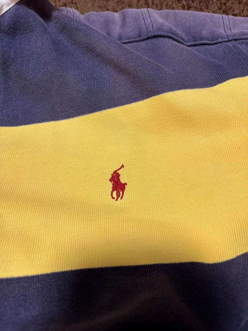 （90s）Polo by Ralph Laurenラガーシャツ黄紺vintage