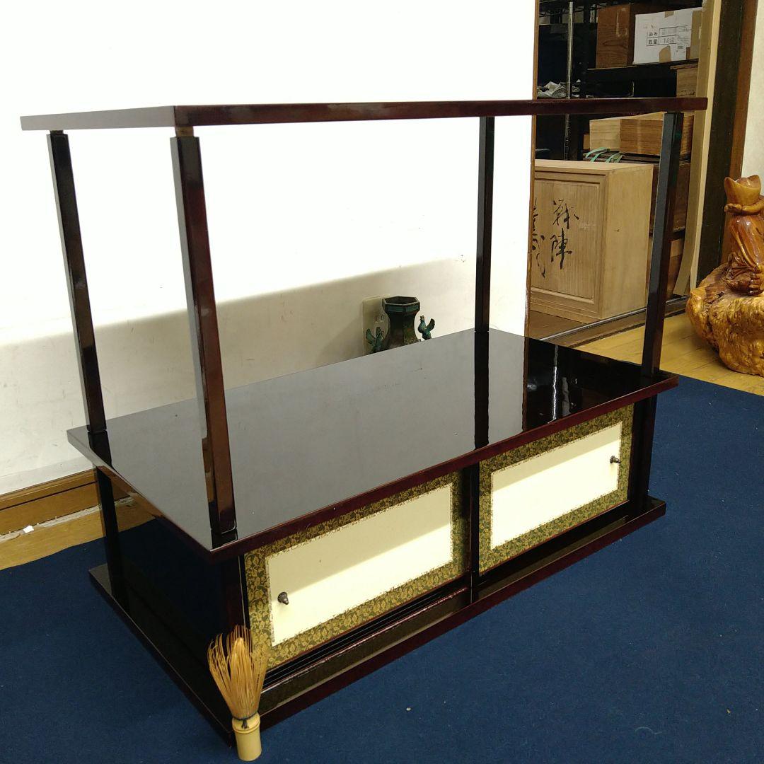 sarrodyAJ44 紹鴎棚 組立式 溜漆塗 専用紙箱 棚物 茶道具 武