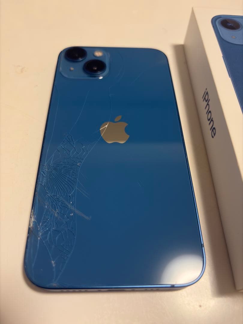 iPhone 13 128GB ブルー（SIMフリー） のジャンク品　箱あり