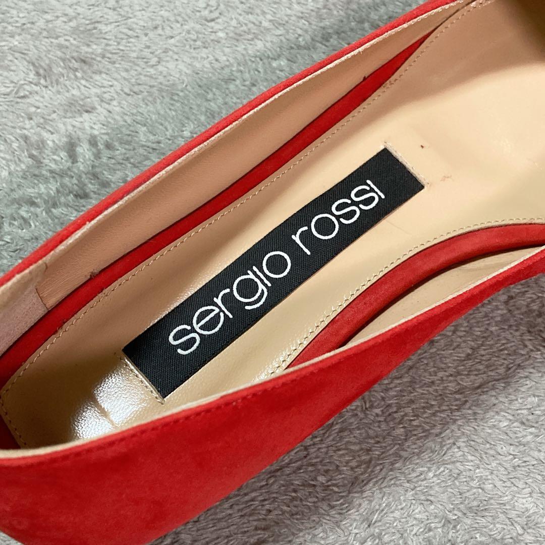 【美品】セルジオロッシ sr MILANO MIA フラットシューズ 36 赤