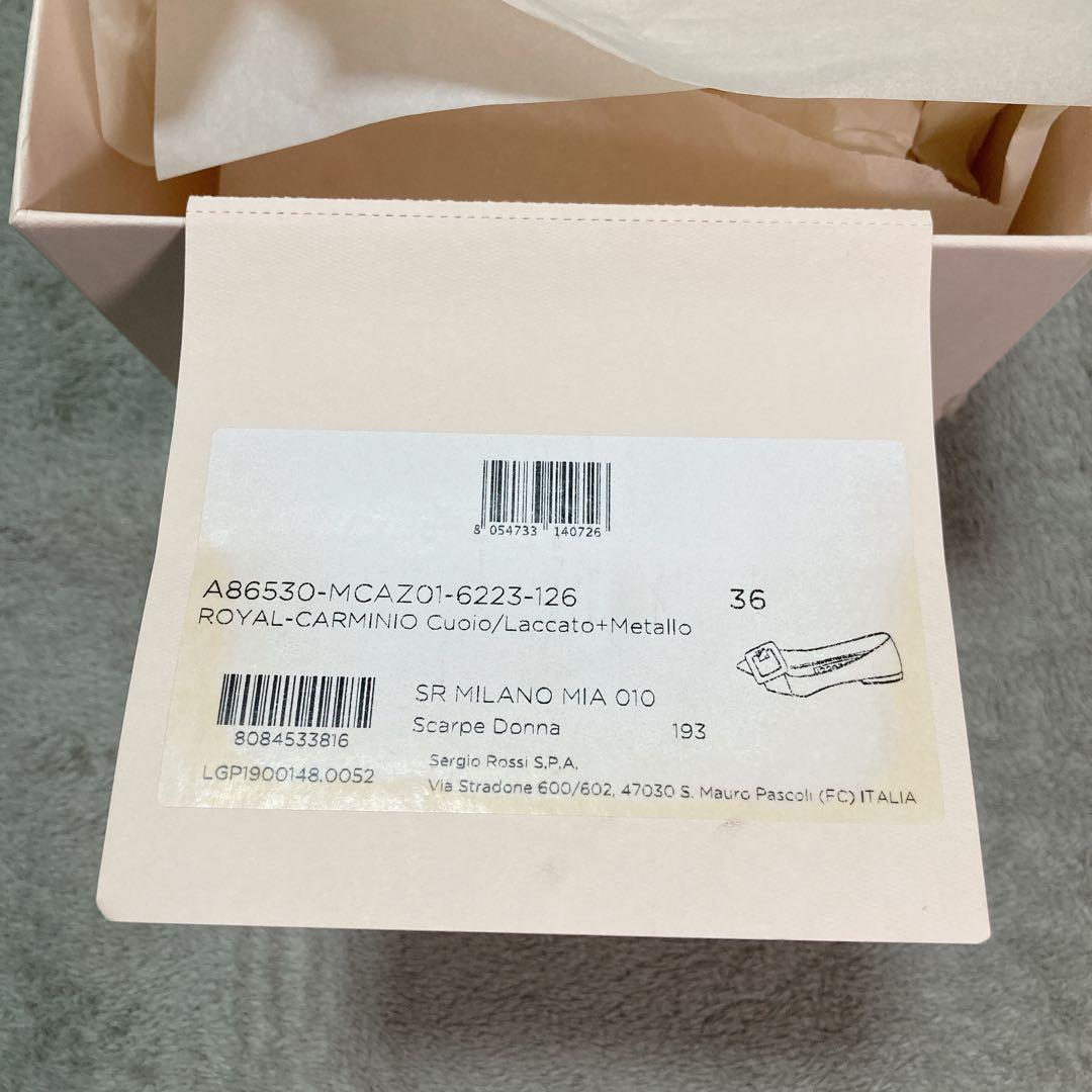 【美品】セルジオロッシ sr MILANO MIA フラットシューズ 36 赤