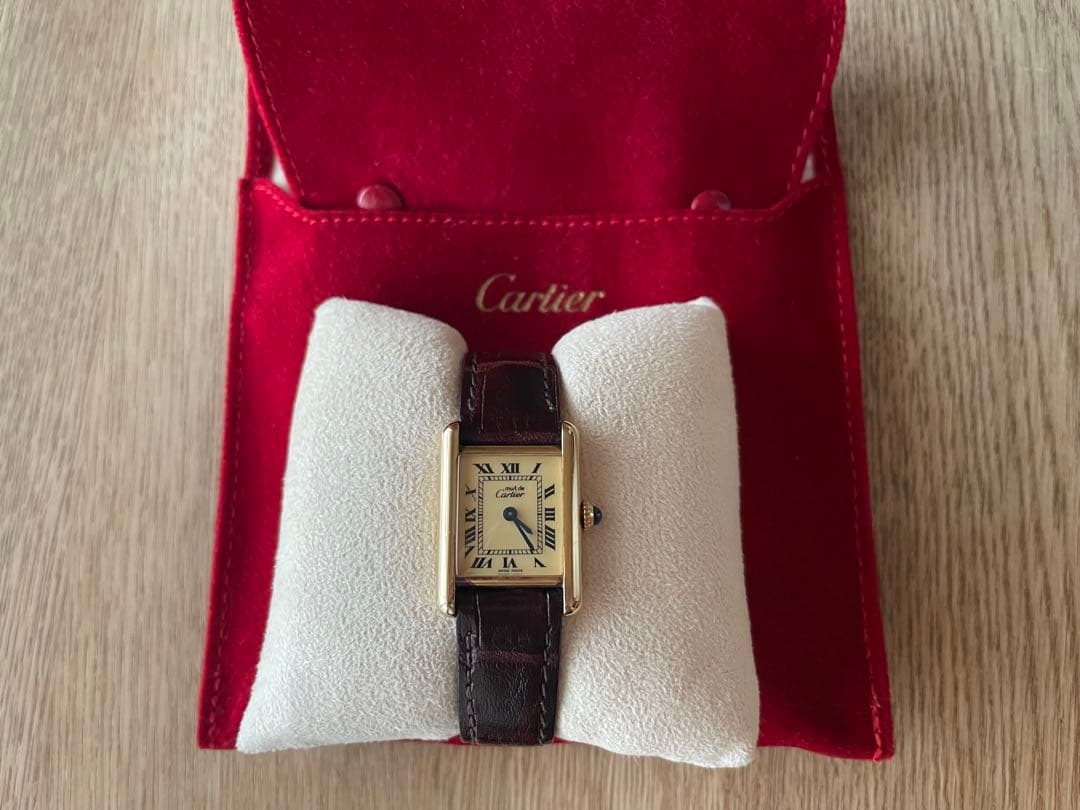 みず　Cartier マストタンク 国際永久保証付き　手巻き　SM