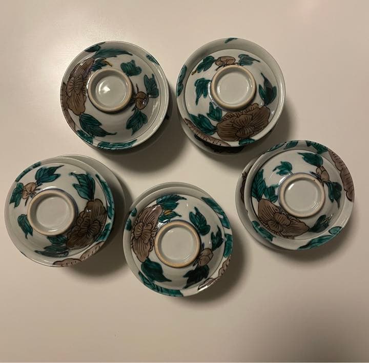 正木春蔵　小鉢　蓋　受け皿　5客セット