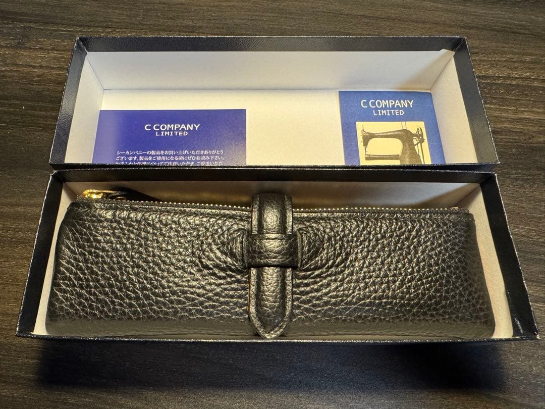 ◆最終値下げ◆ C COMPANY シーカンパニー　ルポペンケース　黒　筆箱　革