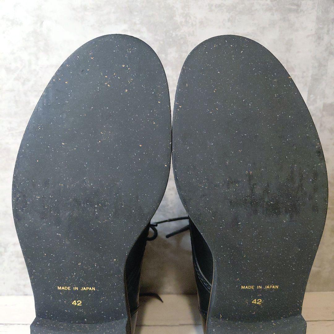 美品✨PADRONE バックジップ チャッカブーツ レースアップ 42 27.5