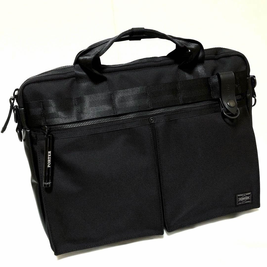 新品同様✨現行タグ ポーターヒートビジネスバッグ2way A4可 黒 吉田カバン