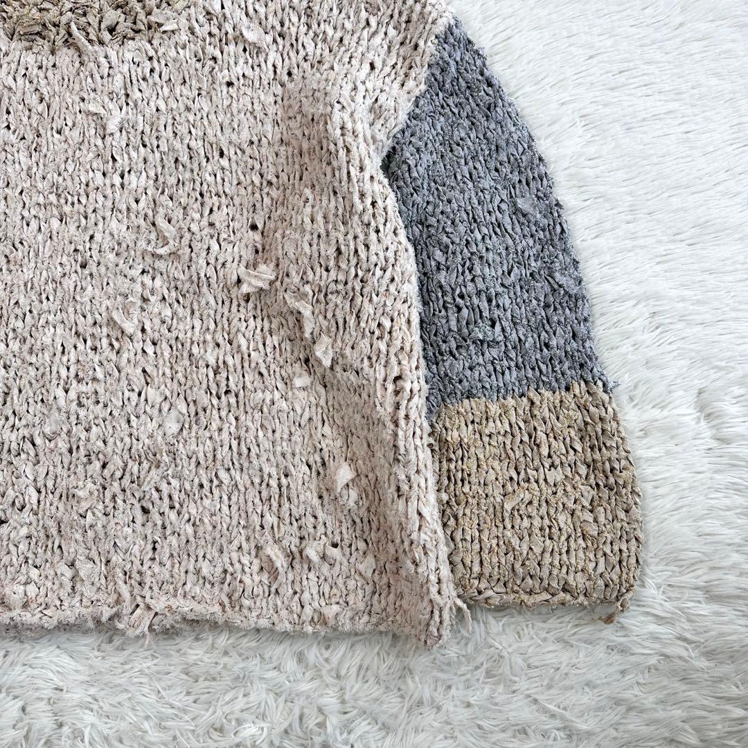 NuGgETS 再構築 ニット プルオーバー ざっくり 厚手トップス コットン