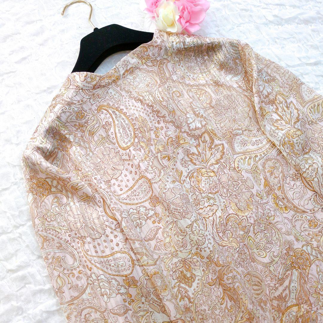 【美品】Leilian　Erica　ボウタイブラウス　ペイズリー　現行