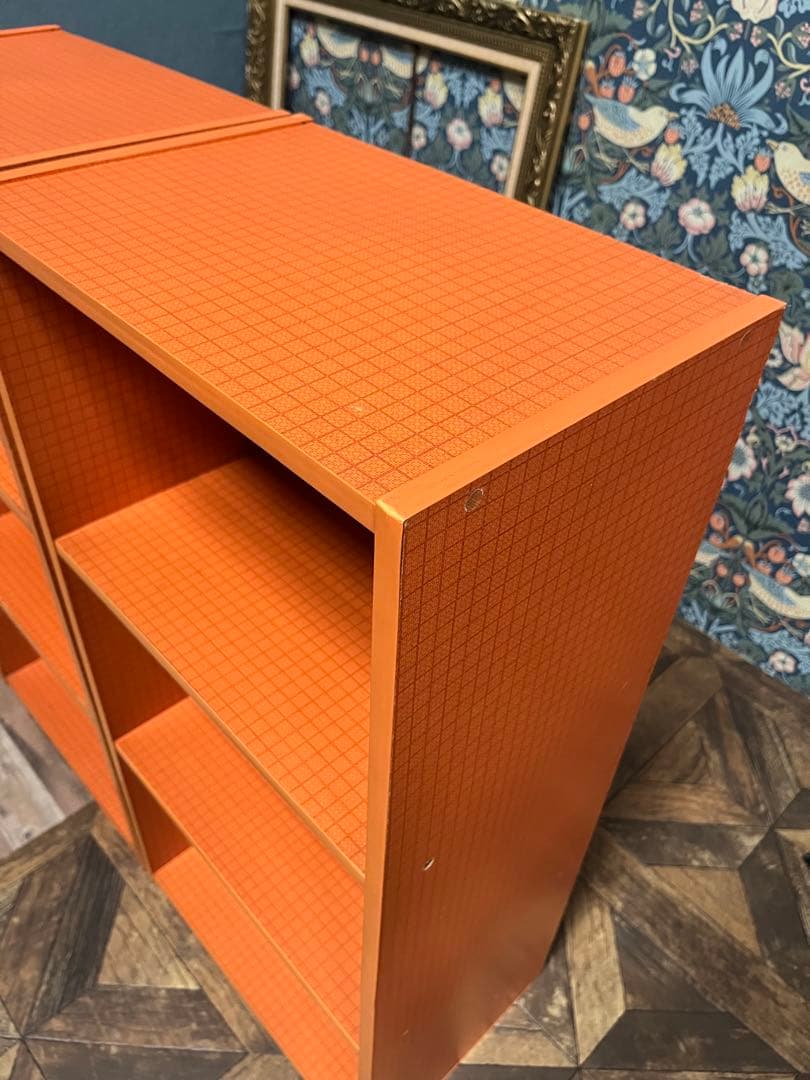 チェック柄 棚 セット 昭和レトロ レトロポップ インテリア 収納 ラック