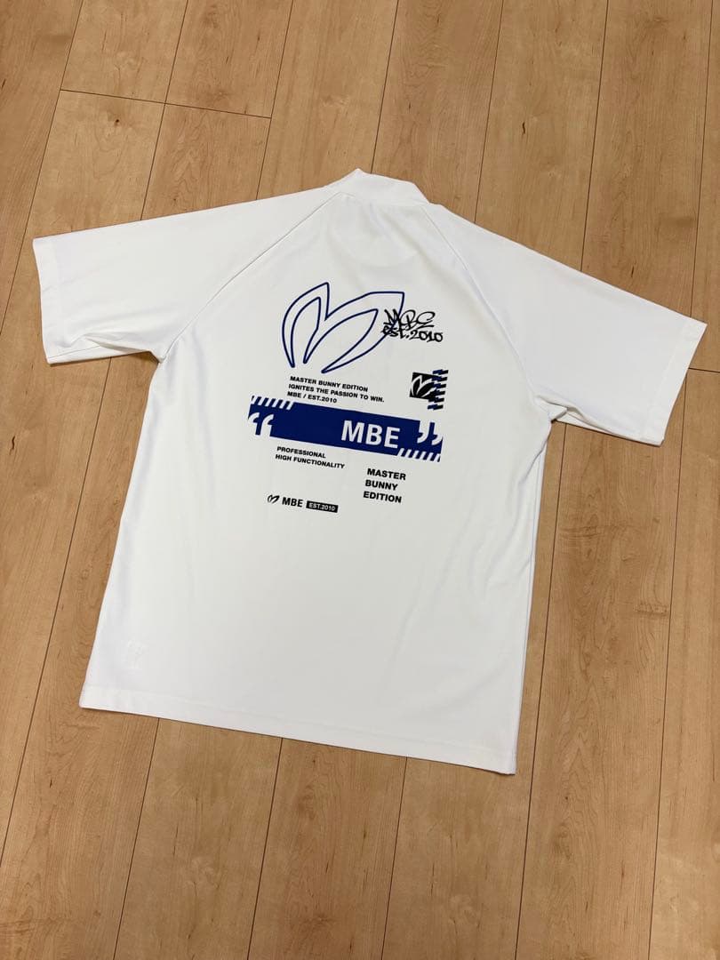 MASTER BUNNY EDITION ゴルフ　モックネックシャツ ホワイト