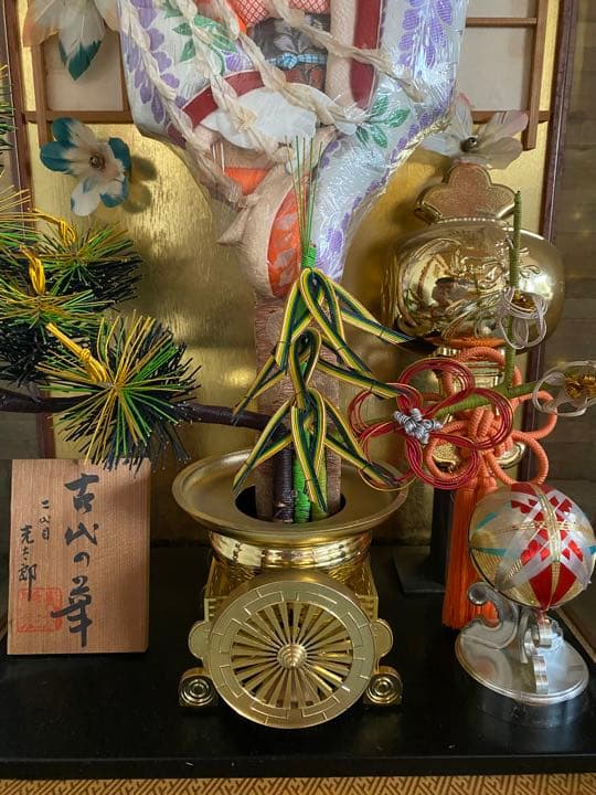 羽子板飾り ガラスケース オルゴール付き