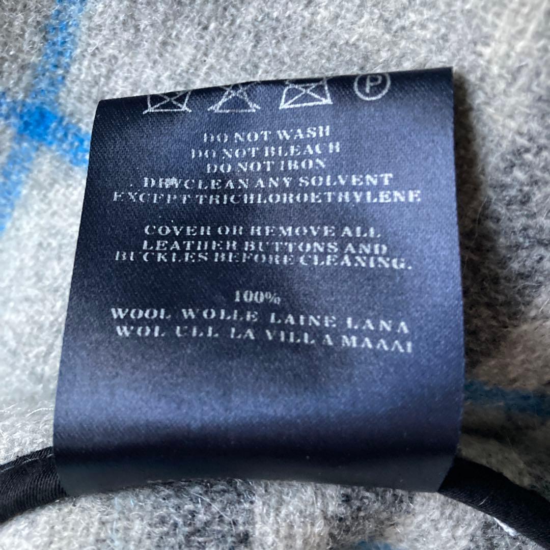 英国製　BURBERRY ダッフルコート グレー系チェック