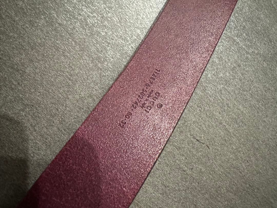 GUCCI GGロゴバックル ベルト パープル