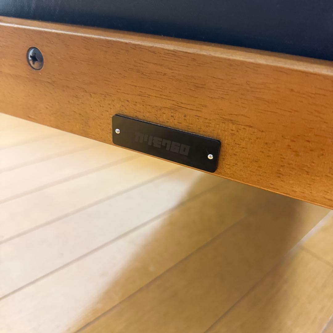 カリモク６０　Kチェア　２シーター　karimoku　レザー　ブラック　２人掛け