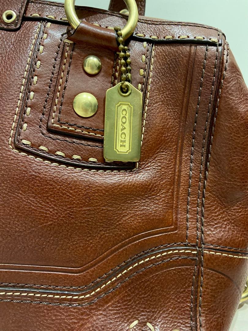 COACH オールドコーチ 10555 2WAY レザーバッグ ブラウン