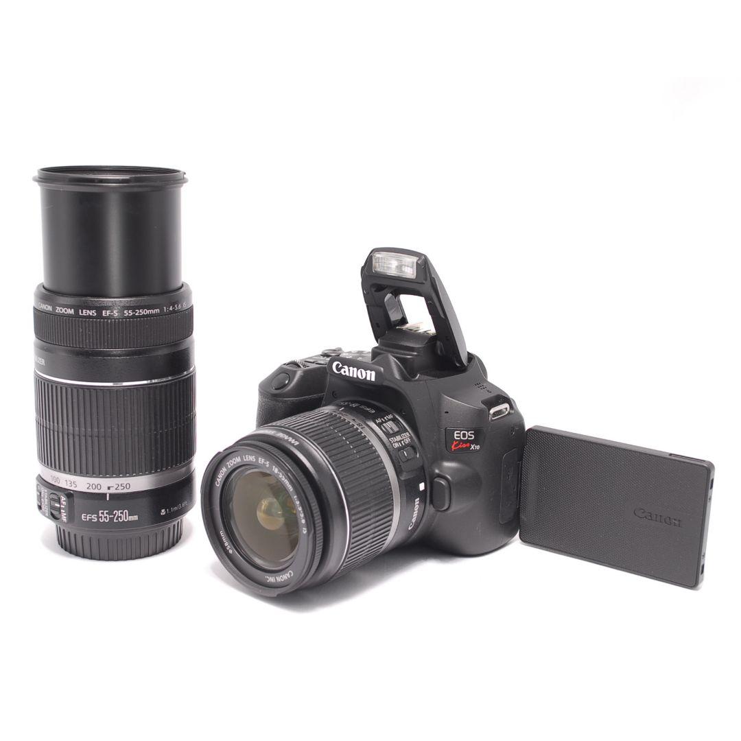 ❤即購入1000円OFF❤ キャノン Kiss X10 手ブレ補正 ダブルレンズ