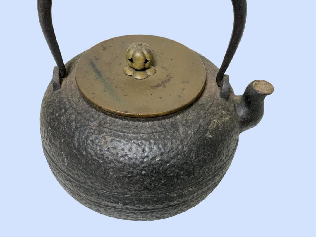 M7791 鉄瓶 龍文堂造 レトロ 約1.8Kg